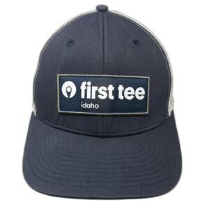 Pukka Trucker Hat Blue One Size First Tee Idaho Golf Patch Snapback Mesh Back